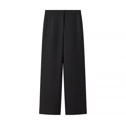 High Waist Straight Leg Trousers