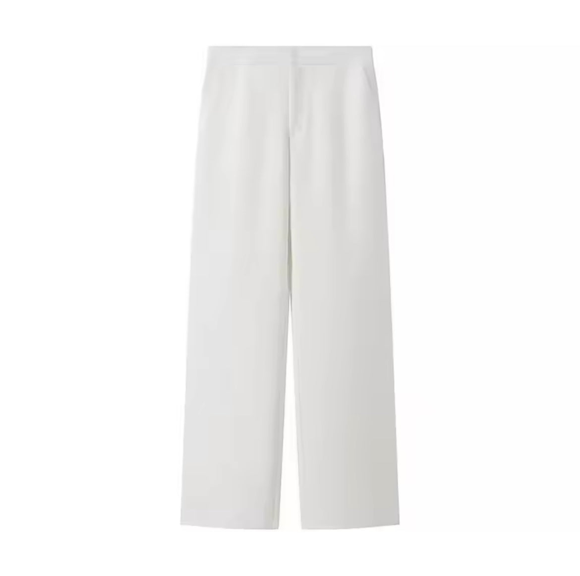 High Waist Straight Leg Trousers