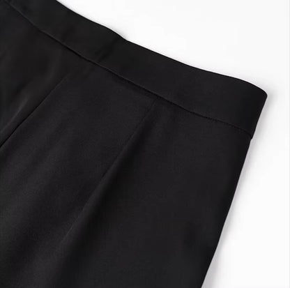 High Waist Straight Leg Trousers