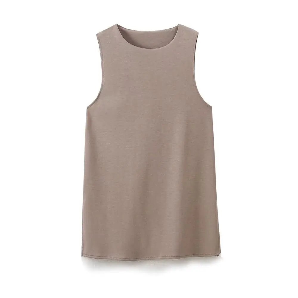 Casual O-Neck Sleeveless Vest Top